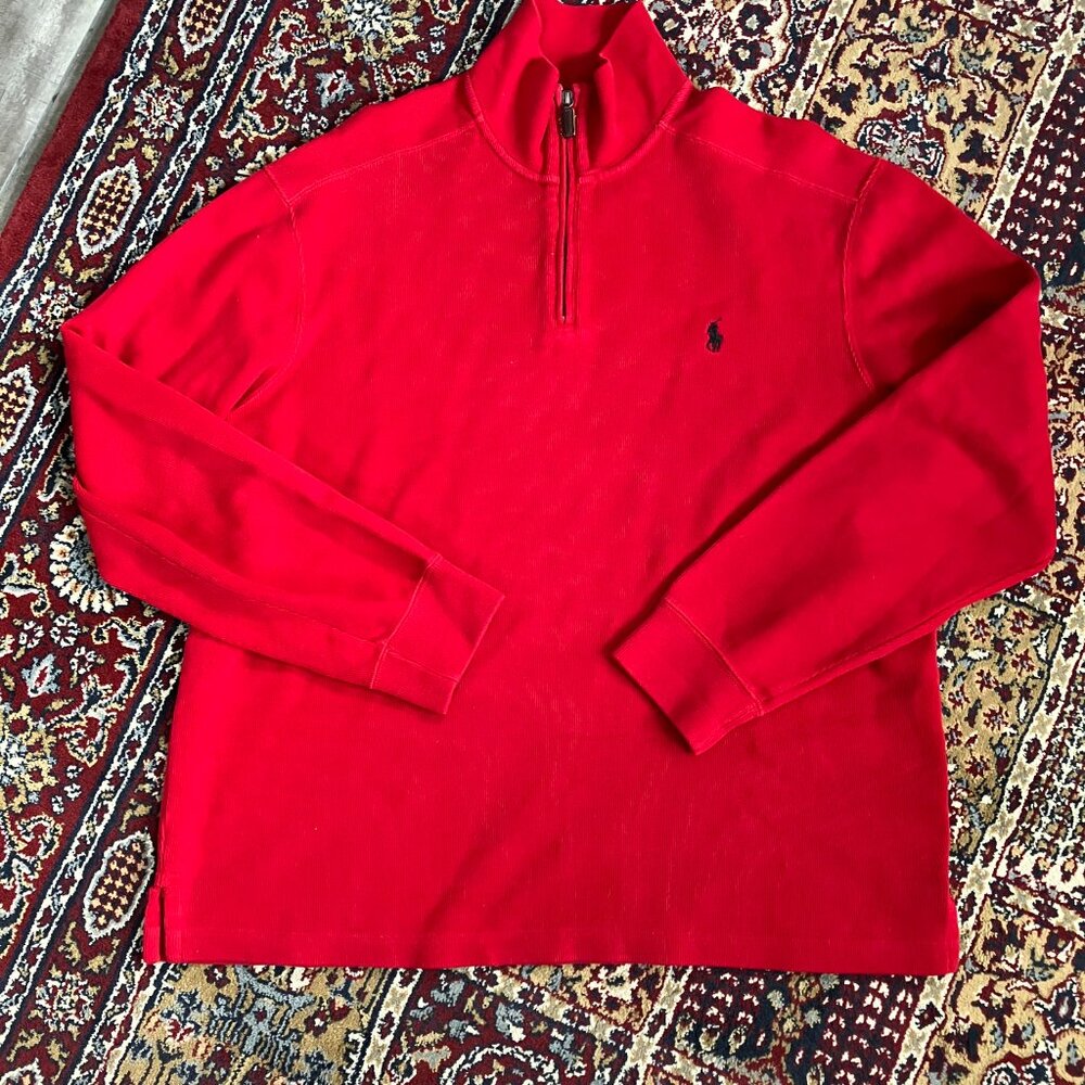Men's Polo Ralph Lauren quarter-zip pullover LG